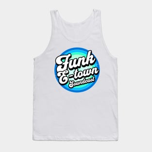 FUNK E-TOWN SOUNDCAST  - Staged Gradient Logo (blue/mint) Tank Top